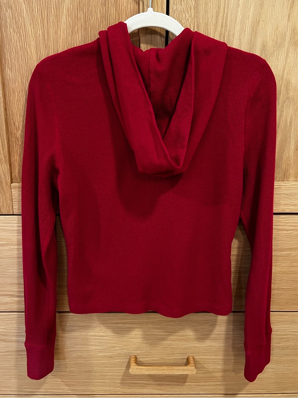 Vuori Waffle Full Zip Hoodie Sweatshirt Dark Red Size Small Active Athleisure - Picture 4 of 6